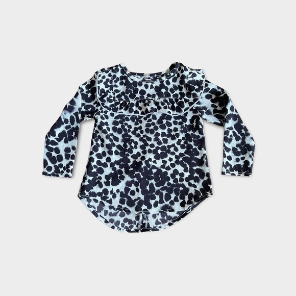 Baby Toddler Black/White Animal Print Bell Bottom 2-Pc Outfit Set 18-24mos - Picture 4 of 5